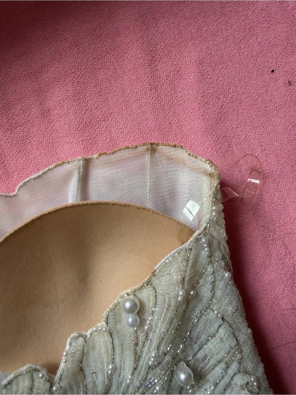 Strapless Sequin Cocktail Dress in Iridescent White - Picture 8 of 8